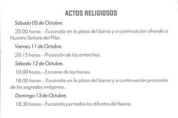 Programa de fiestas de Caserones Altos de Telde (Foto TA)